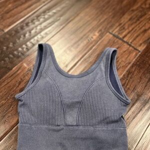 2 Pro Fit seamless sports bras with removable pads (green and blue)